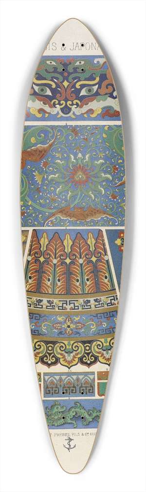 Auguste Racinet - Chinois et Japonais 39.3 inch art pintail longboard deck