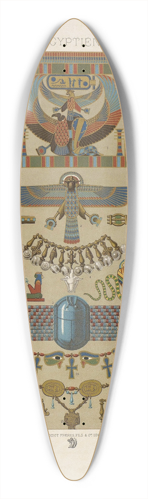 Auguste Racinet - gyptien 2 39.3 inch art pintail longboard deck