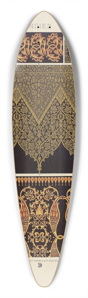 Auguste Racinet - Indien 2 39.3 inch art pintail longboard deck