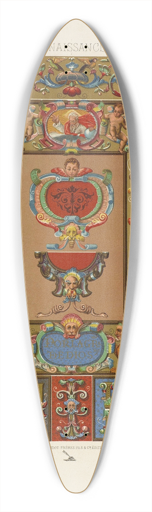 Auguste Racinet - Renaissance 12 39.3 inch art pintail longboard deck