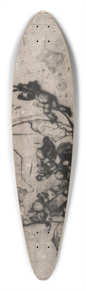 Auguste Rodin - Cupids Leading the World 39.3 inch art pintail longboard deck