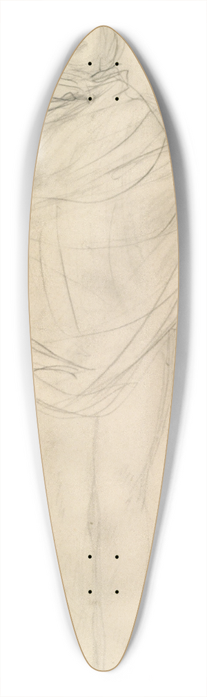 Auguste Rodin - Femme drape 39.3 inch art pintail longboard deck