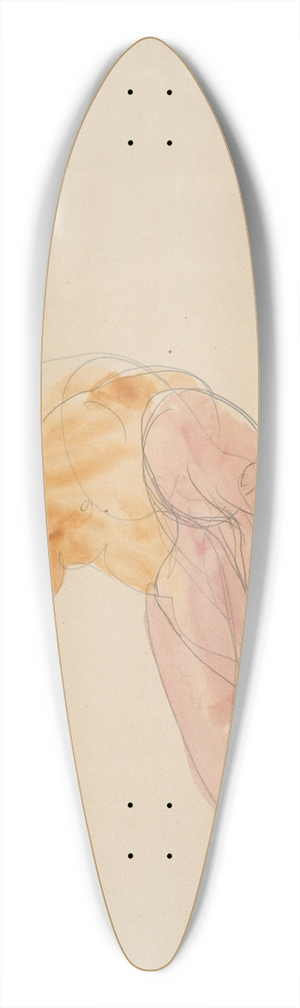 Auguste Rodin - NudeDancing 39.3 inch art pintail longboard deck