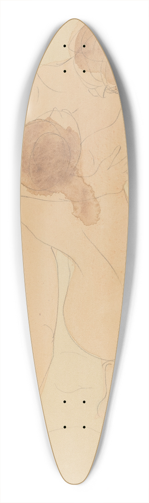 Auguste Rodin - Two Figures 39.3 inch art pintail longboard deck