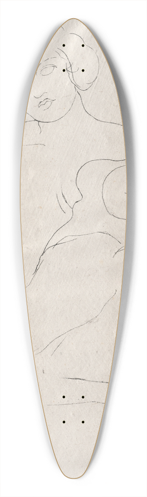 Auguste Rodin - Two Figures 39.3 inch art pintail longboard deck
