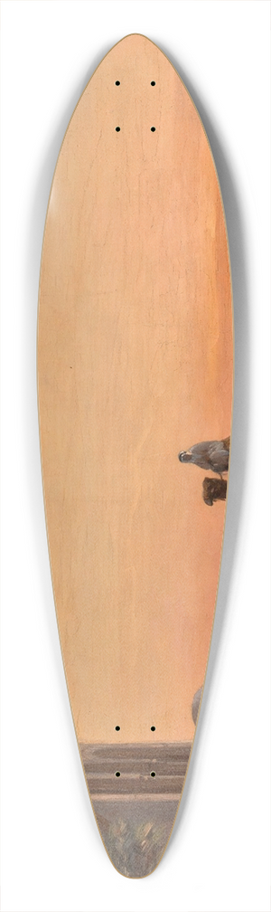Auguste Veillon - Halt by the well 39.3 inch art pintail longboard deck