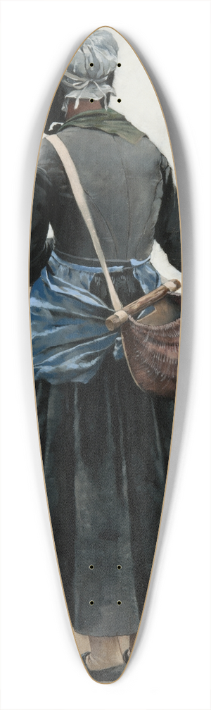 August Hagborg - Woman standing 39.3 inch art pintail longboard deck