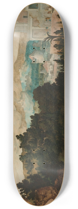 Jan van Scorel - Landscape with Bathsheba 8.25 inch art skate deck