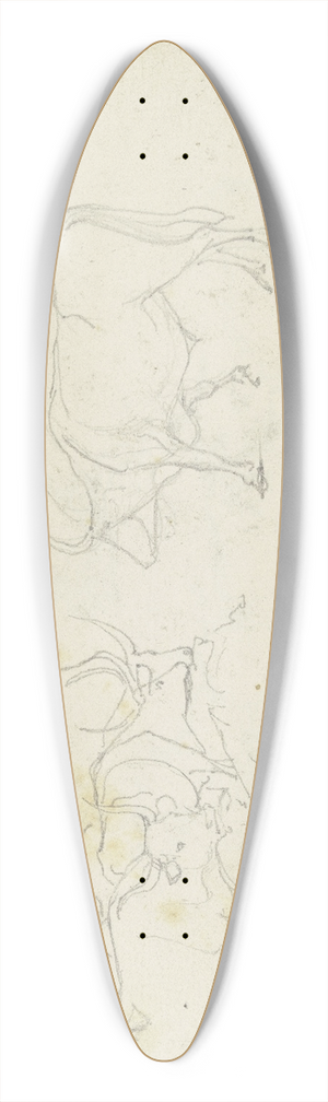 August Lucas - Rinder und eine Italienerin 39.3 inch art pintail longboard deck