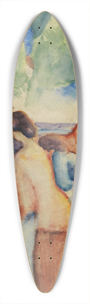 August Macke - Begrssung (Thunersee) 39.3 inch art pintail longboard deck