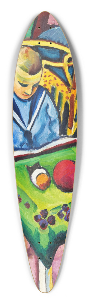 August Macke - Junge mit Buch und Spielsachen 39.3 inch art pintail longboard deck