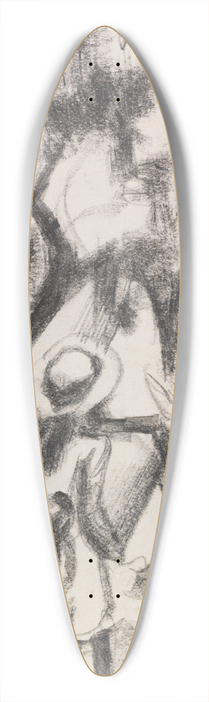 August Macke - Mdchen im Park 39.3 inch art pintail longboard deck