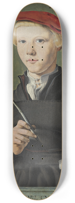 Jan van Scorel - Portrait of a young scholar 8.25 inch art skate deck