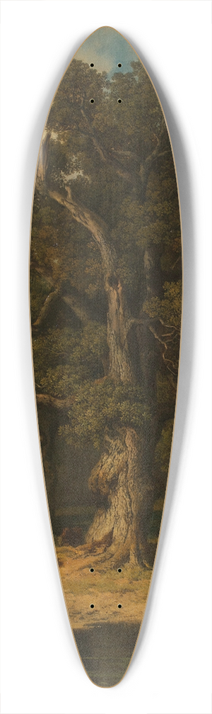 August Maximilian Zimmermann - Waldlandschaft 39.3 inch art pintail longboard deck