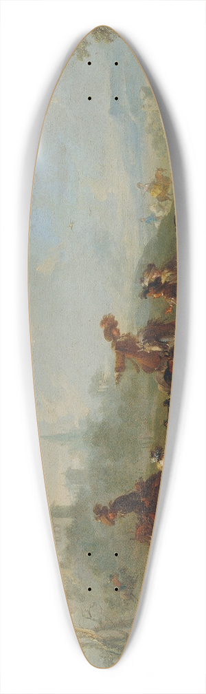 August Querfurt - Aufbruch zur Beizjagd 39.3 inch art pintail longboard deck