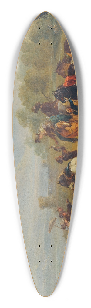 August Querfurt - Beizerfolg auf Reiher 39.3 inch art pintail longboard deck