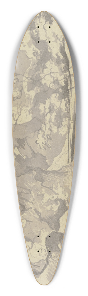 August Richter - River landscape 39.3 inch art pintail longboard deck