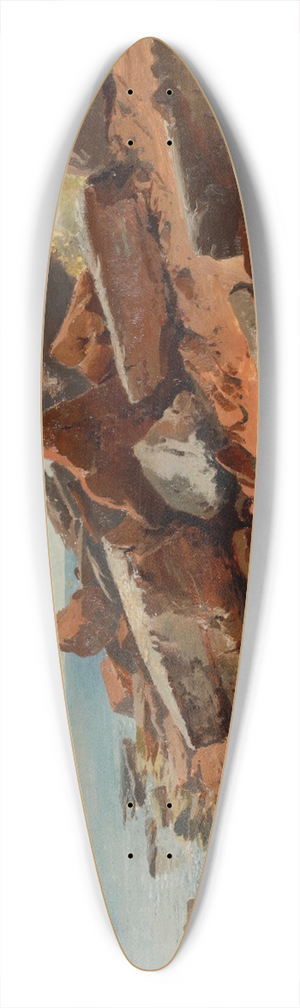 August Schaeffer von Wienwald - Steinkste in Helgoland 39.3 inch art pintail longboard deck