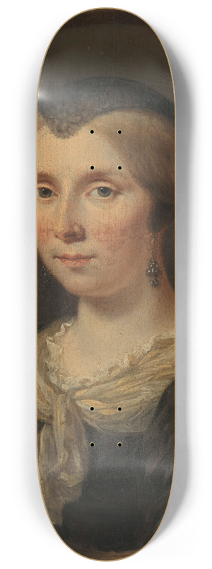 Jan Verkolje - Portrait of Margaretha Verkolje, Wife of Reinier Couturier 8.25 inch art skate deck
