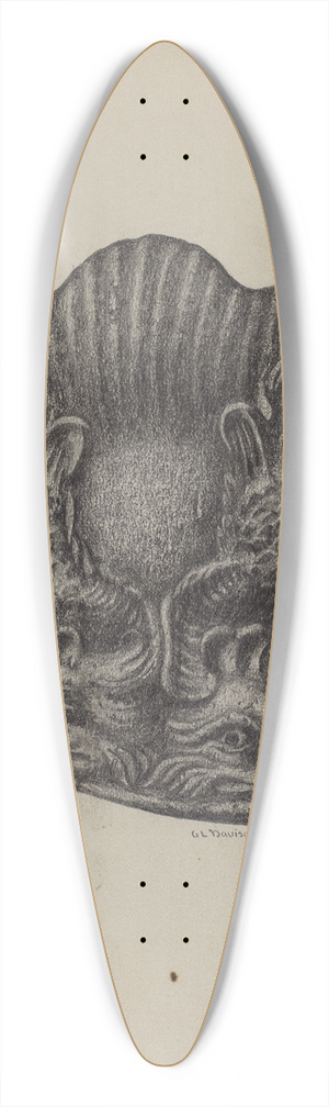 Austin L. Davison - Cast Iron Match Holder 39.3 inch art pintail longboard deck