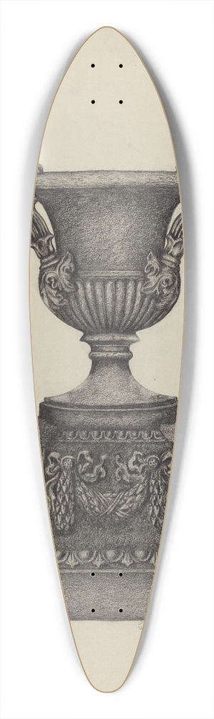 Austin L. Davison - Cast Iron Urn 39.3 inch art pintail longboard deck