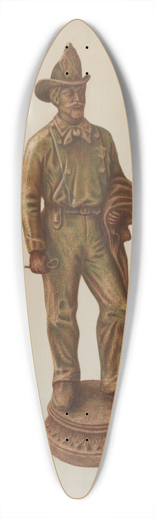 Austin L. Davison - Plaster Cast Figurine 39.3 inch art pintail longboard deck