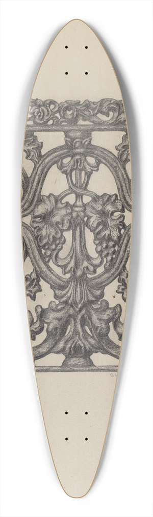 Austin L. Davison - Window Grille 39.3 inch art pintail longboard deck