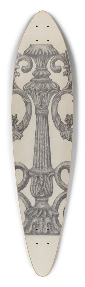 Austin L. Davison - Window Grille Standards 39.3 inch art pintail longboard deck