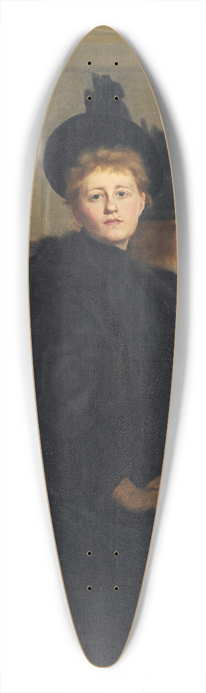 Ava de Lagercrantz - Self portrait 39.3 inch art pintail longboard deck