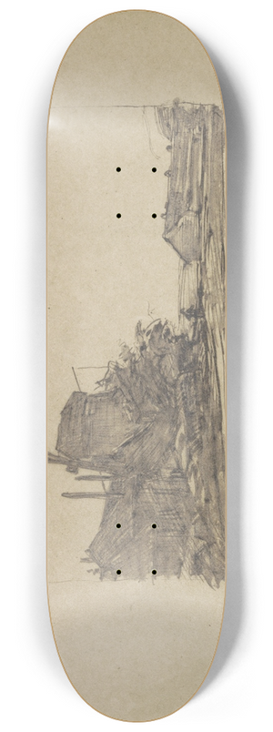Jan Veth - Boerderij met windmolen 8.25 inch art skate deck
