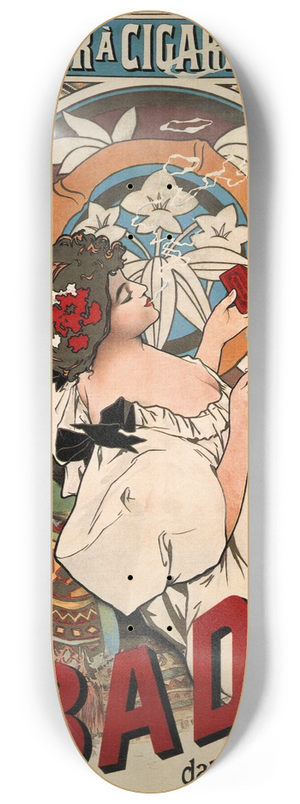 Alphonse Mucha - Riz Abadie 8.25 inch art skate deck