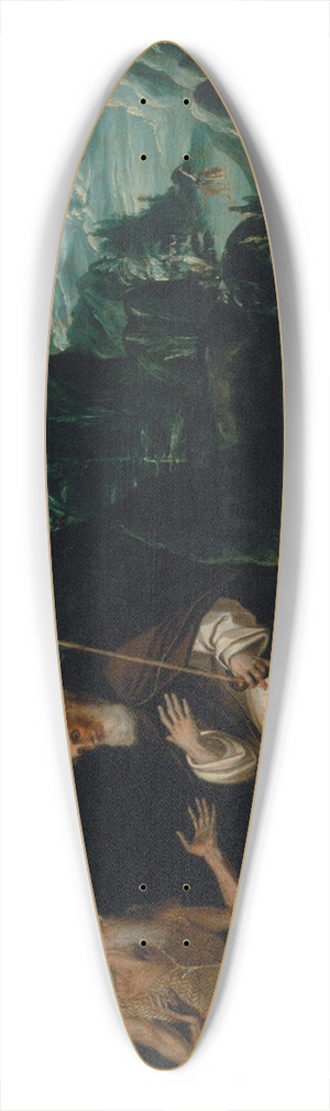 Baltasar de Echave Iba - The Hermits, Saint Paul and Saint Anthony 39.3 inch art pintail longboard deck