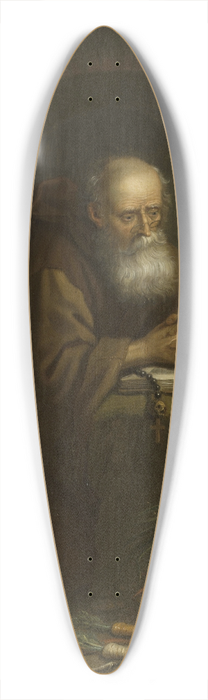 Balthasar Beschey - Hermit praying 39.3 inch art pintail longboard deck