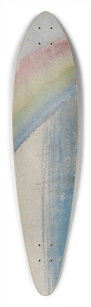 Barbara Bodichon - Landscape with Rainbow 39.3 inch art pintail longboard deck
