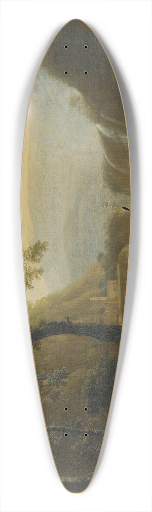Barend Appelman - A Landscape With Hunters Near A Waterfall 39.3 inch art pintail longboard deck