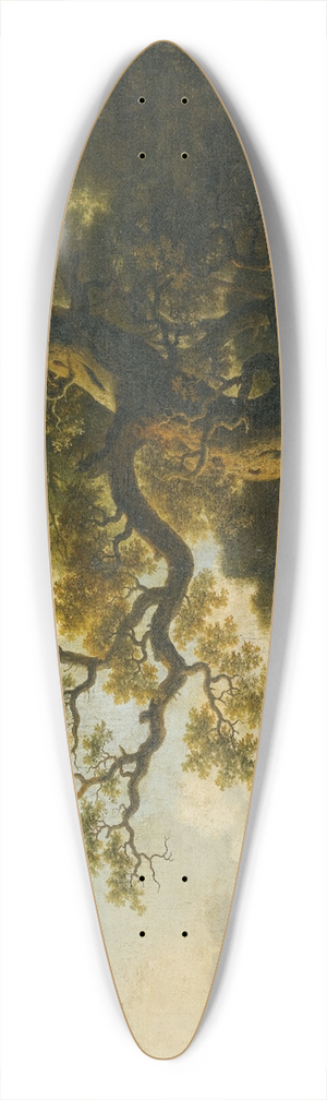 Barend Appelman - Landscape With A Wagon Near An Oak Tree 39.3 inch art pintail longboard deck