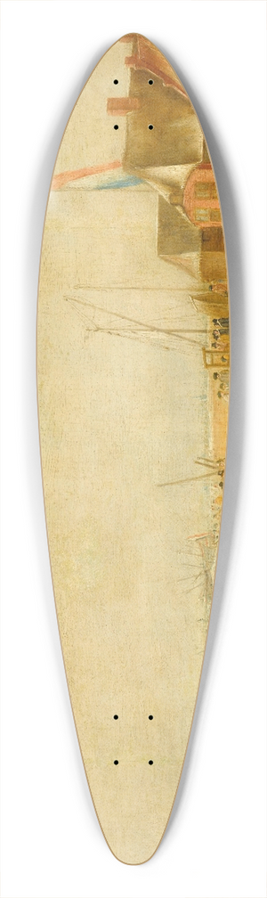 Barend Avercamp - Enjoying the Ice 39.3 inch art pintail longboard deck