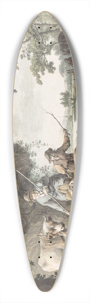 Barend Hendrik Thier - Herders met vee 39.3 inch art pintail longboard deck