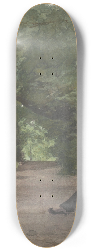 Jan Veth - Lezende man in boslaan 8.25 inch art skate deck