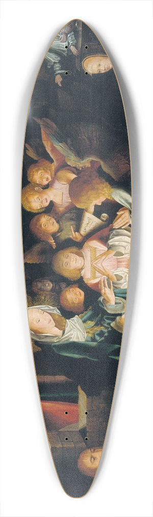 Barthel Bruyn the Elder - The Nativity with the Donors Peter von Clapis and Bela Bonenberg 39.3 inch art pintail longboard deck