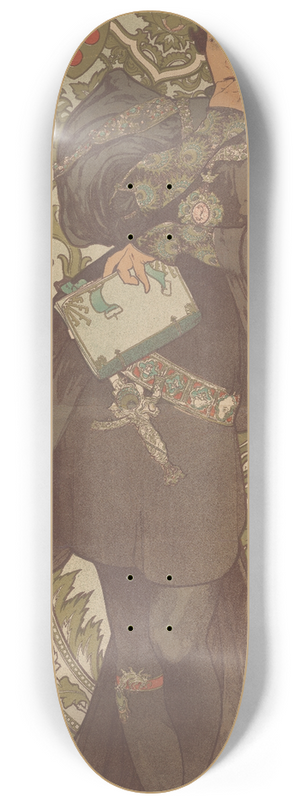 Alphonse Mucha - Sarah Bernhardt in Lorenzaccio, Theatre de la Renaissance 8.25 inch art skate deck Alphonse Mucha - Sarah Bernhardt in Lorenzaccio, Theatre de la Renaissance 8.25 inch art skate deck