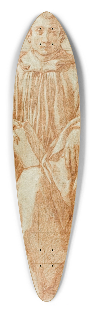 Bartolomeo Cesi - Seated Youth Wearing a Monks Habit; Study for Saint Benedict 39.3 inch art pintail longboard deck