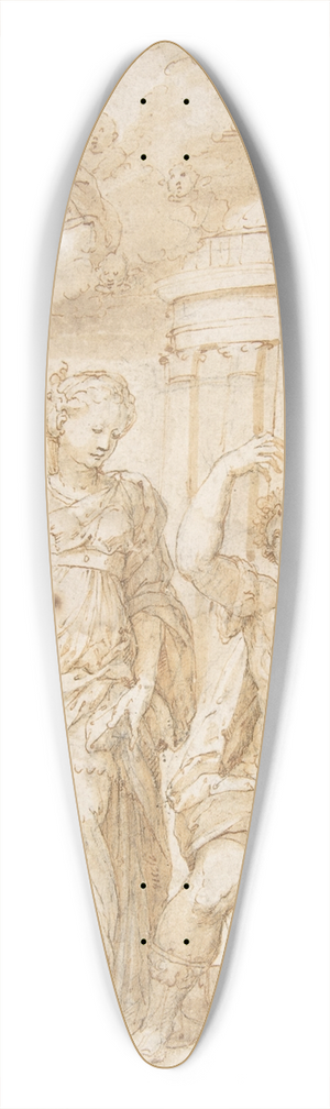 Bartolomeo Neroni - Sibyl Announcing the Birth of Christ to the Emperor Augustus 39.3 inch art pintail longboard deck