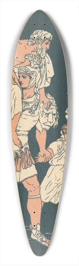 Bartolomeo Pinelli - The flight from Troy 39.3 inch art pintail longboard deck