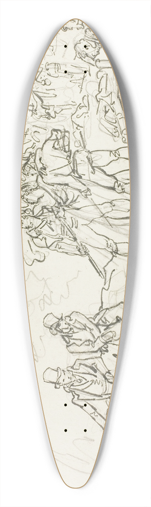 Bartolomeo Pinelli - The Stagecoach Holdup 39.3 inch art pintail longboard deck