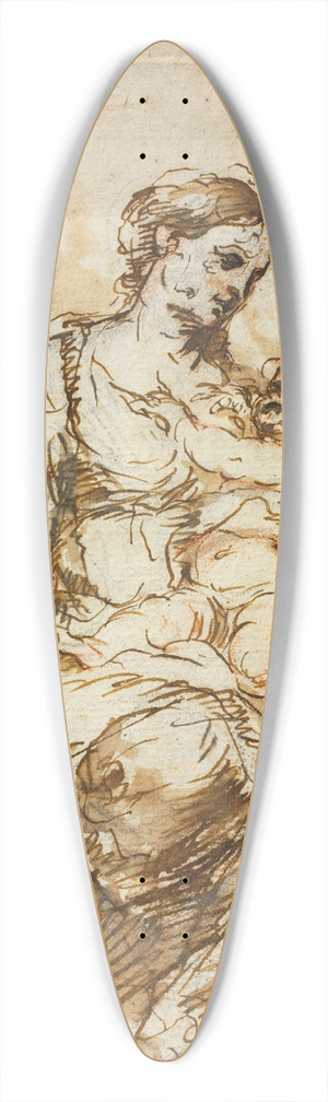 Bartolom Estebn Murillo - Madonna Nursing the Christ Child 39.3 inch art pintail longboard deck
