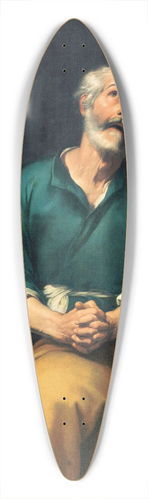 Bartolom Estebn Murillo - Saint Peter in Tears 39.3 inch art pintail longboard deck