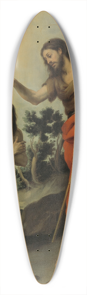 Bartolom Estebn Murillo - The Baptism of Christ 39.3 inch art pintail longboard deck