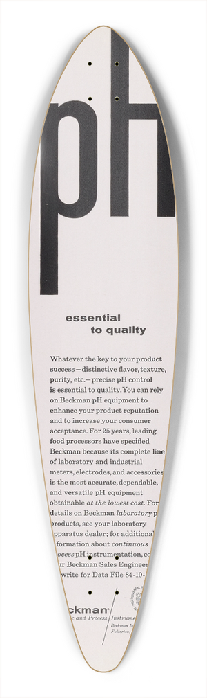 Beckman Instruments - pH essential to quality 39.3 inch art pintail longboard deck
