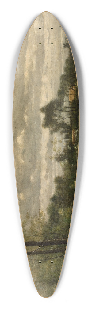 Bela Spanyi - Meadow with grazing cattle 39.3 inch art pintail longboard deck